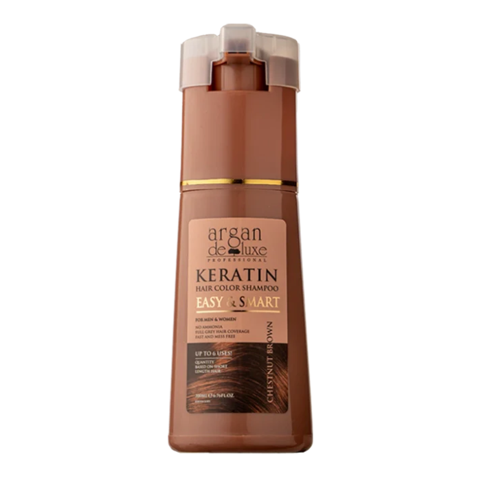 Argan Deluxe Keratin Color Shampoo 200ml Natural Brown