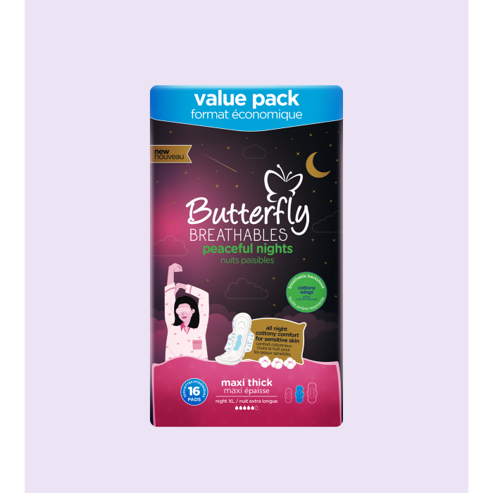 Butterfly Pads Breathables Ultra Thin Cotton Long 16cs