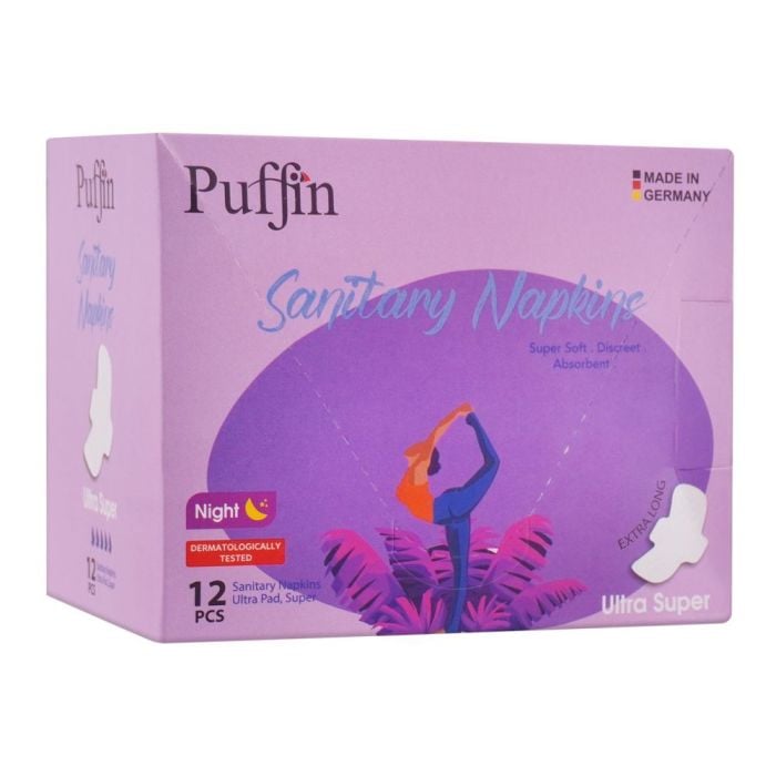 Puffin Sanitary Napkins Ultra Super 12s