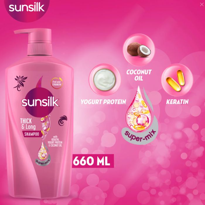 Sunsilk Pak Shampoo 660ml Thick & Long