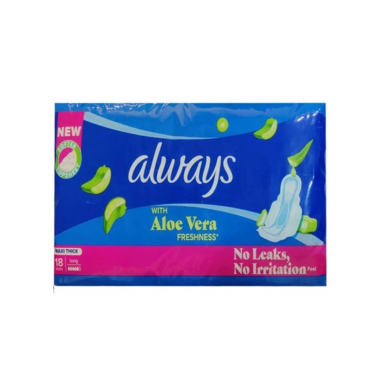 Always Pak Maxi Thick Aloe Vera 18pcs