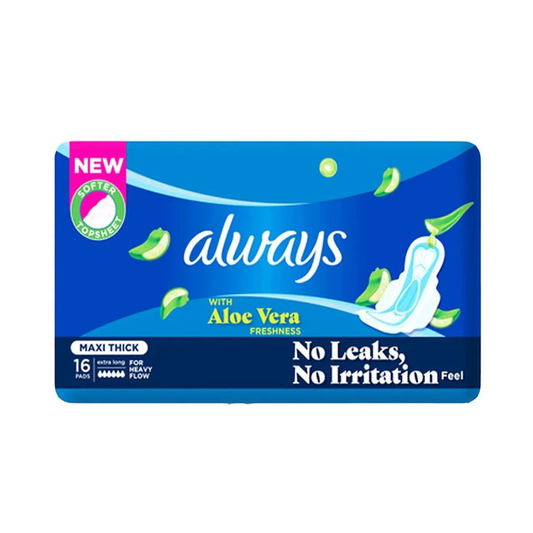 Always Maxi Thick Extra Long Aloe Vera 16cs