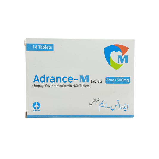 Adrance M 5mg 500mg Tablets