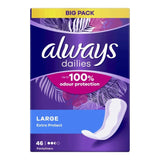 Always Dailies 46 Pantyliners Large Extra Protect