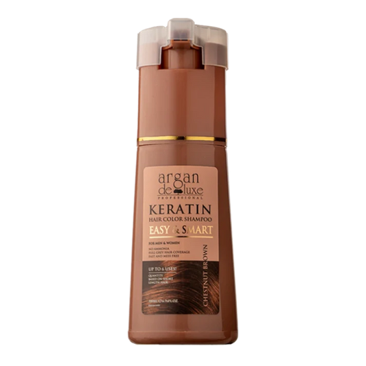Argan Deluxe Keratin Color Shampoo 200ml Natural Brown