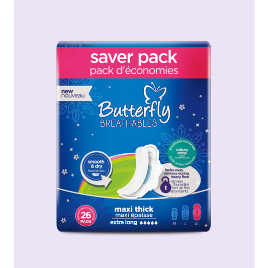 Butterfly Pads Breathable Maxi Thick Extra Long 26cs