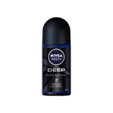 Nivea Men Roll On 50ml Deep Black Charcoal Segar & Kering