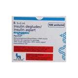 Ryzodeg Penfill Insulin 100iu 5s