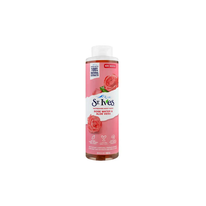 Stives Usa Body Wash 650ml Rose Water Aloe Vera