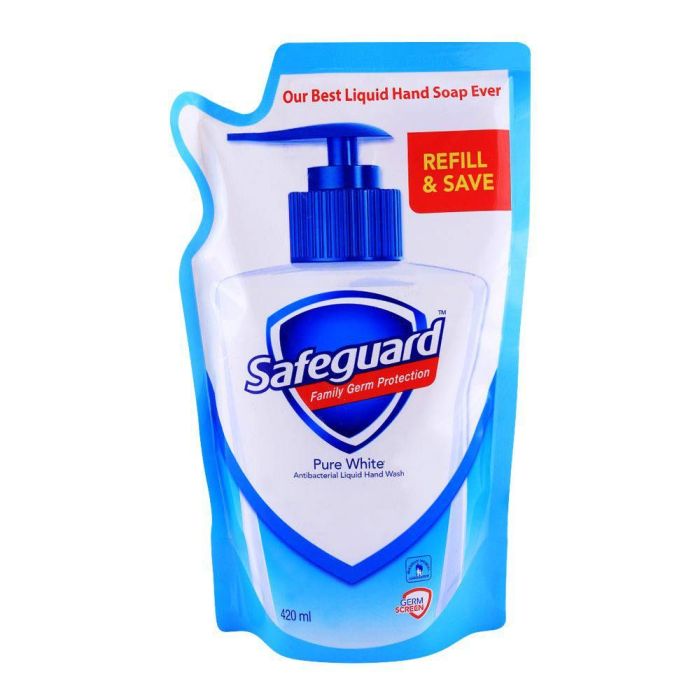 Safeguard Hand Wash 420ml Refill Pure White