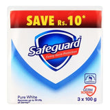 Safeguard Soap 3 X 100gm Pure White