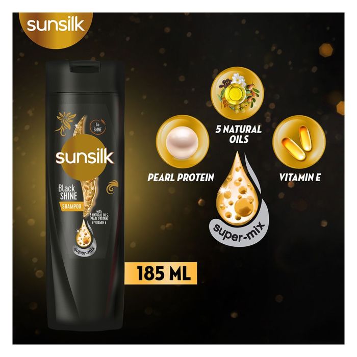 Sunsilk Pak Shampoo 185ml Black Shine Stunning