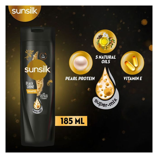 Sunsilk Pak Shampoo 185ml Black Shine Stunning