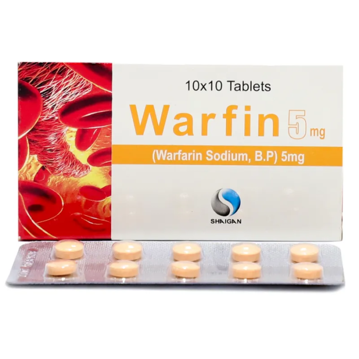 Warfin 5mg Tablets