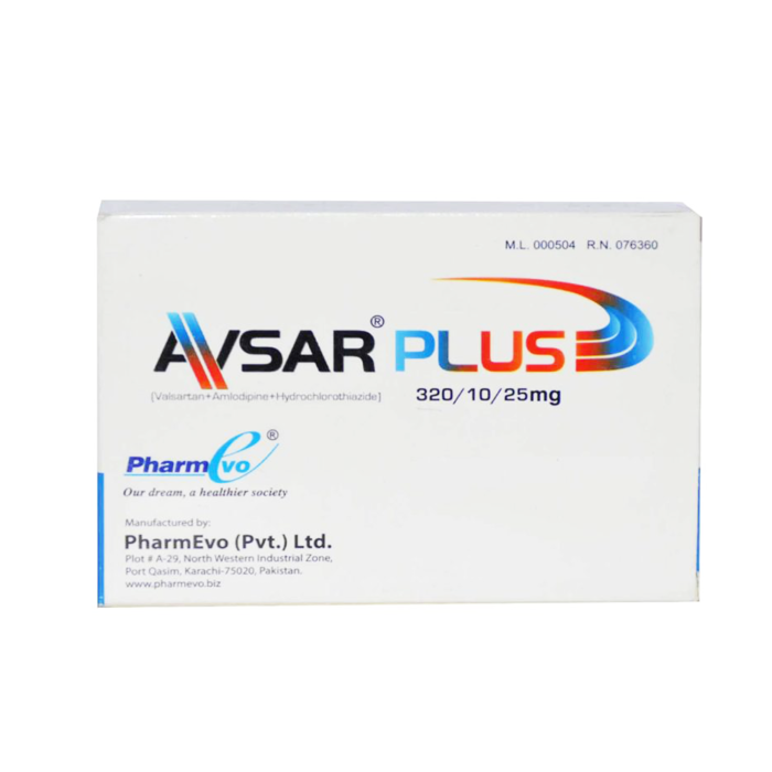 Avsar Plus 10mg 320mg 25mg Tablets